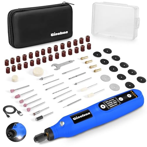 Cordless Rotary Tool, 5 Variable Speed Mini Rotary Tool Kit with 70 Blue
