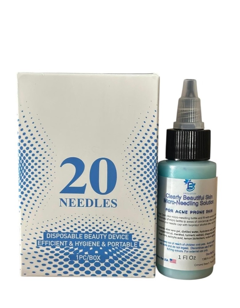 Diva Stuff Clearly Beautiful Skin Micro-Needling Solution & Applicator for Acne