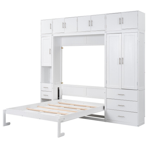 Multi-Functional Murphy Wall Bed with Lockers Wardrobe Video Storage Cabinet Bed