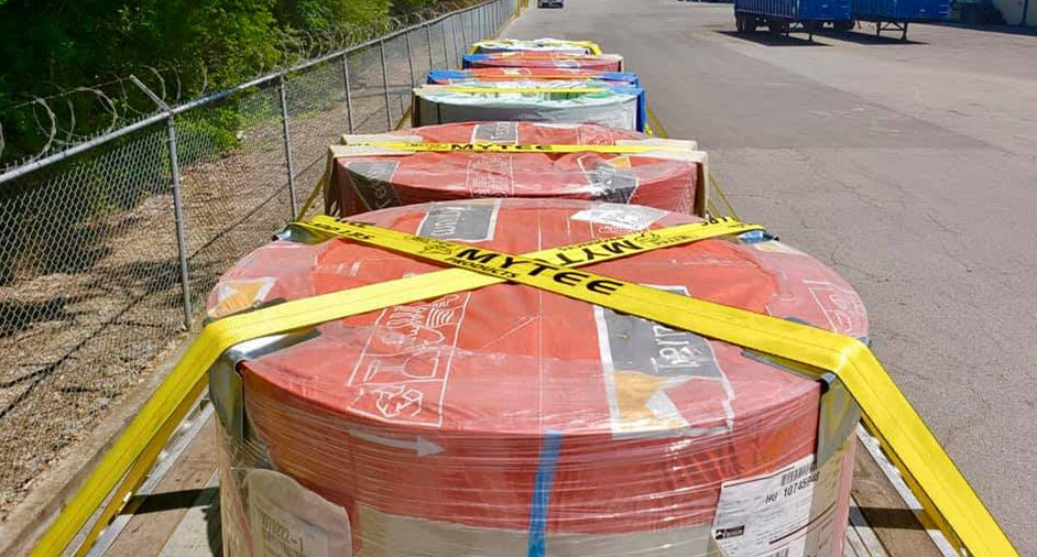 (4 Pack) 4 in. x 50 ft. Winch Strap with Flat Hook