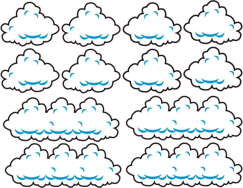 Clouds Scene Add-On Super Mario Bros Wall Sticker Decal 036