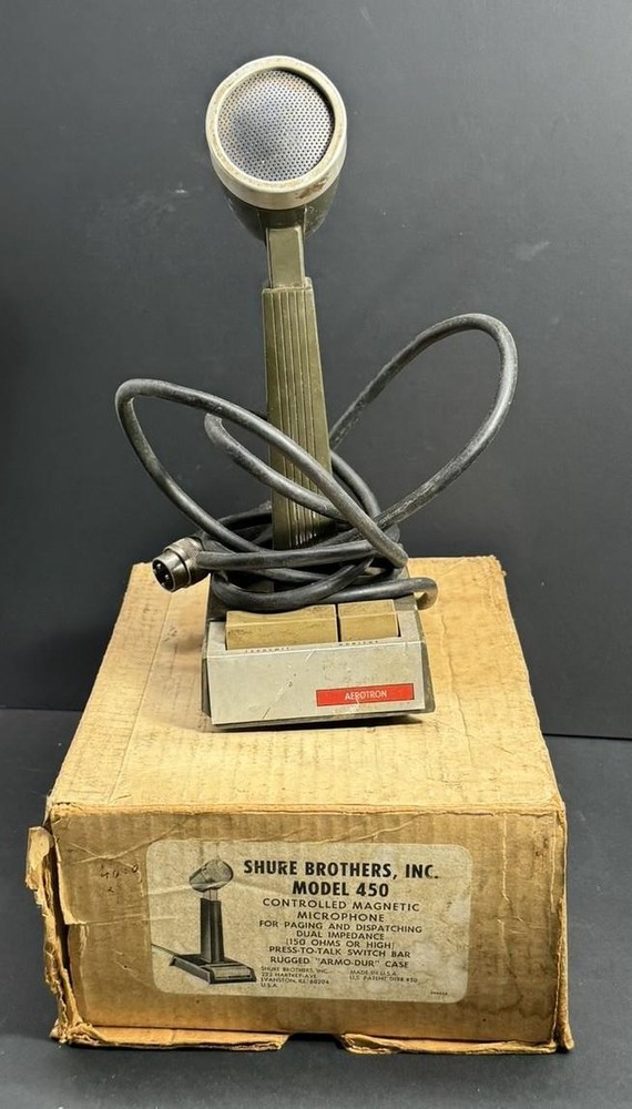 Sure Aerotron Base Microphone w/ 450 Box Untested