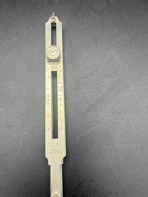 Vintage amco protractor measurement tool w/case