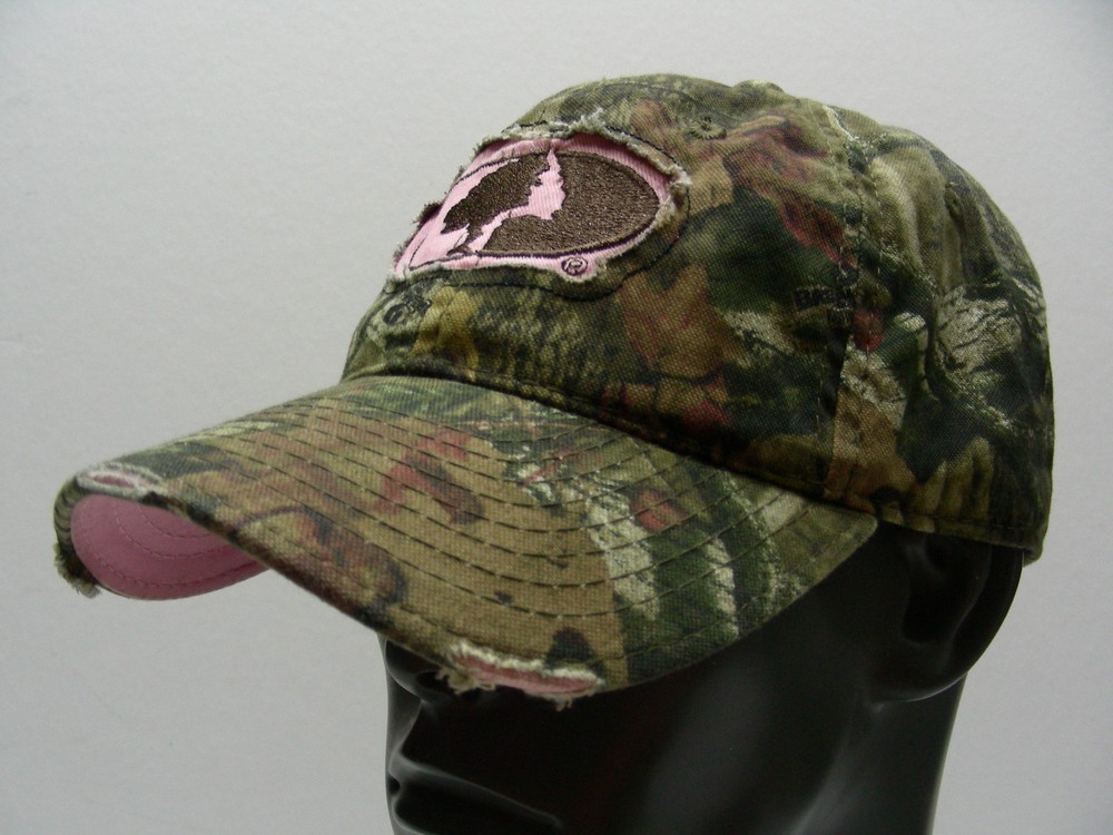 MOSSY OAK - PINK & CAMO - ONE SIZE ADJUSTABLE STRAPBACK BALL CAP HAT!