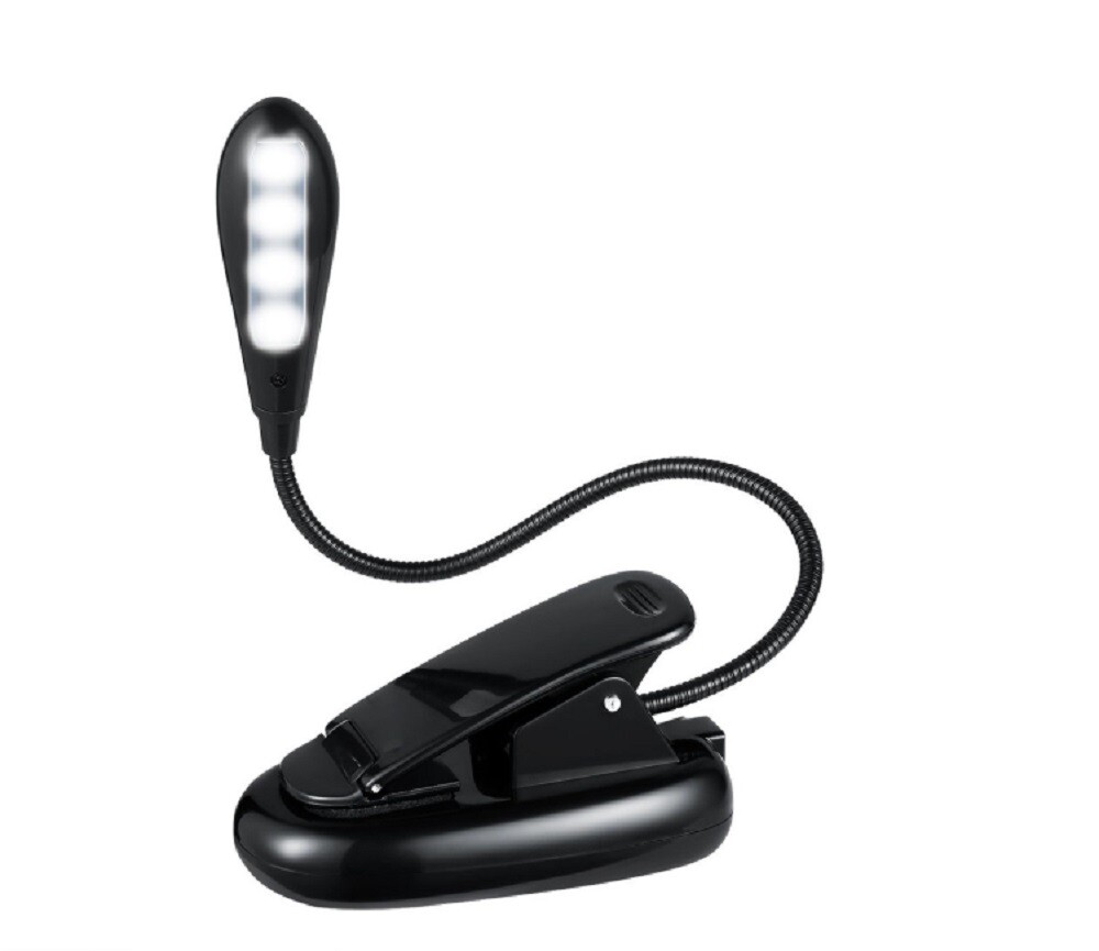 Flexible Clip-On LED Light Lamp - For Book Reading, Tablet, Laptop, PC, eReader