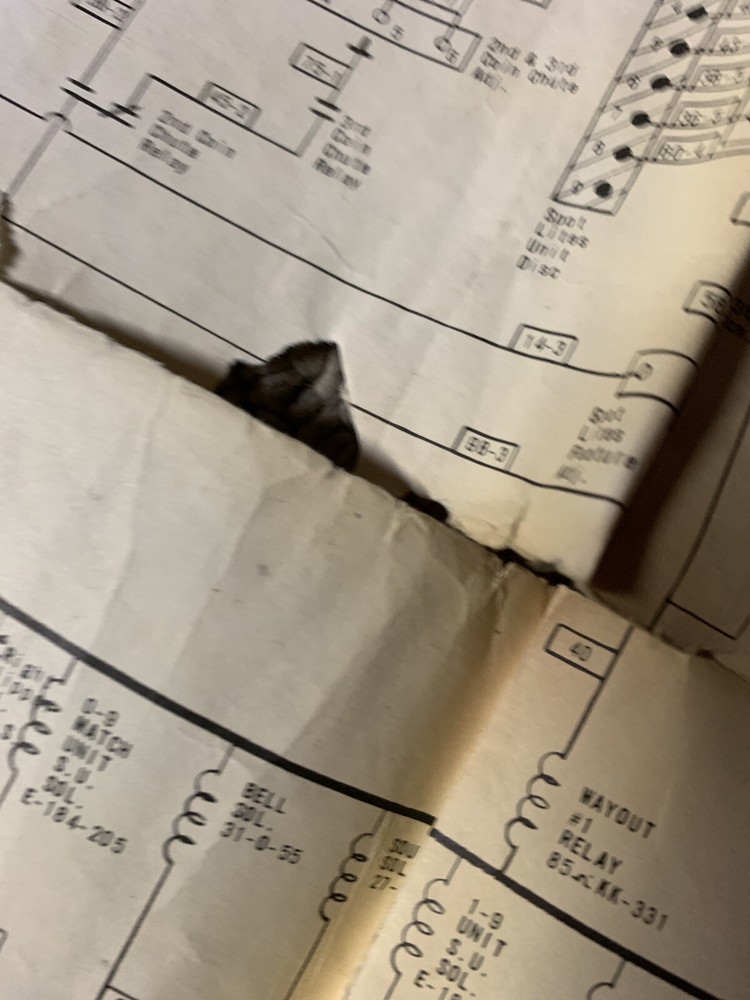 original Damaged Mini Zag Schematics Only Bally Arcade game manual