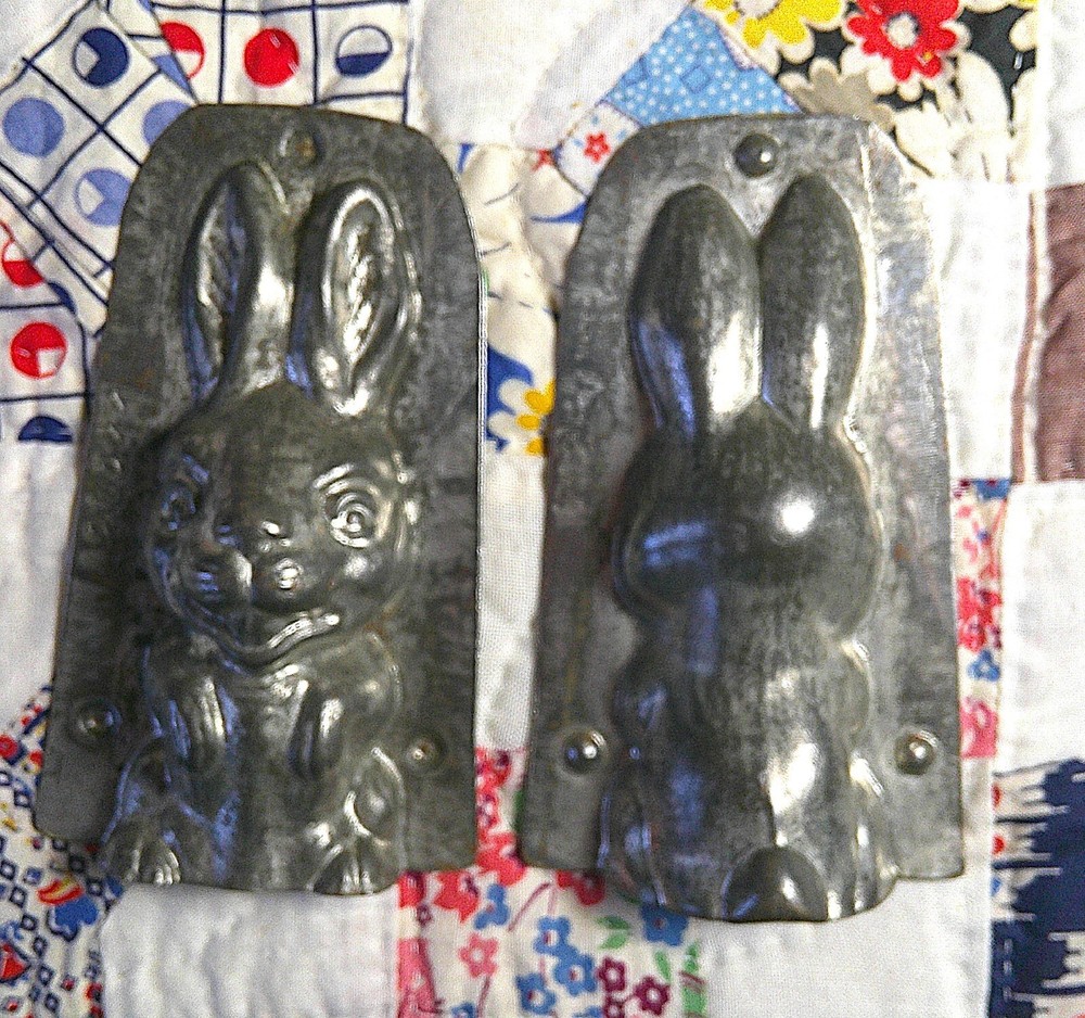 Vintage Chocolate Mold Tiny Easter Bunny Rabbit Anton Reiche 1930s
