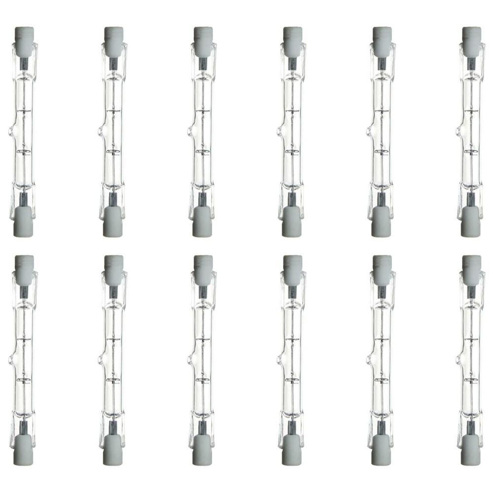 12 Pack Sunlite 150 Watt, Double Ended T3, R7S Base, Clear