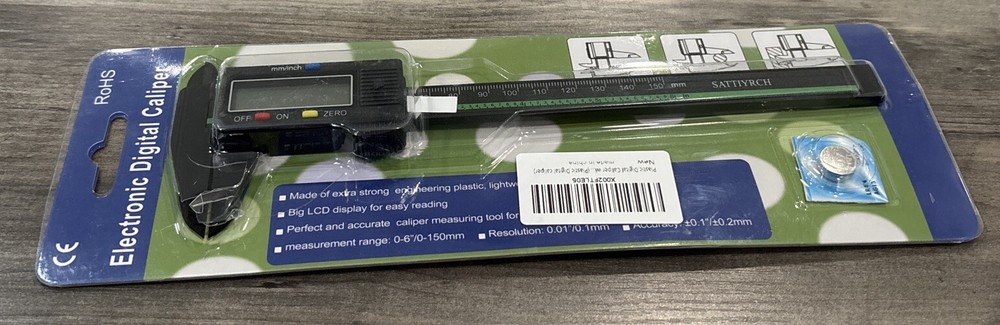 Electronic Digital Caliper Large LCD Screen 0-6"/150mm Strong Engineered Plastic