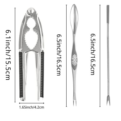 Nut Crackers Walnut Cracker Heavy Duty Shell Cracker with 2 PCS Black