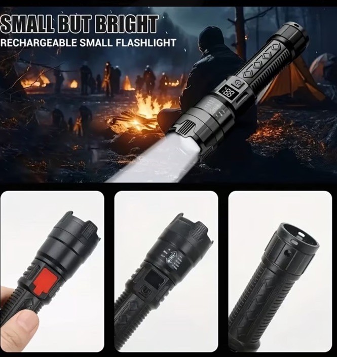 150 Lumen Rechargeable Type-C LED 3 Mode Flashlight