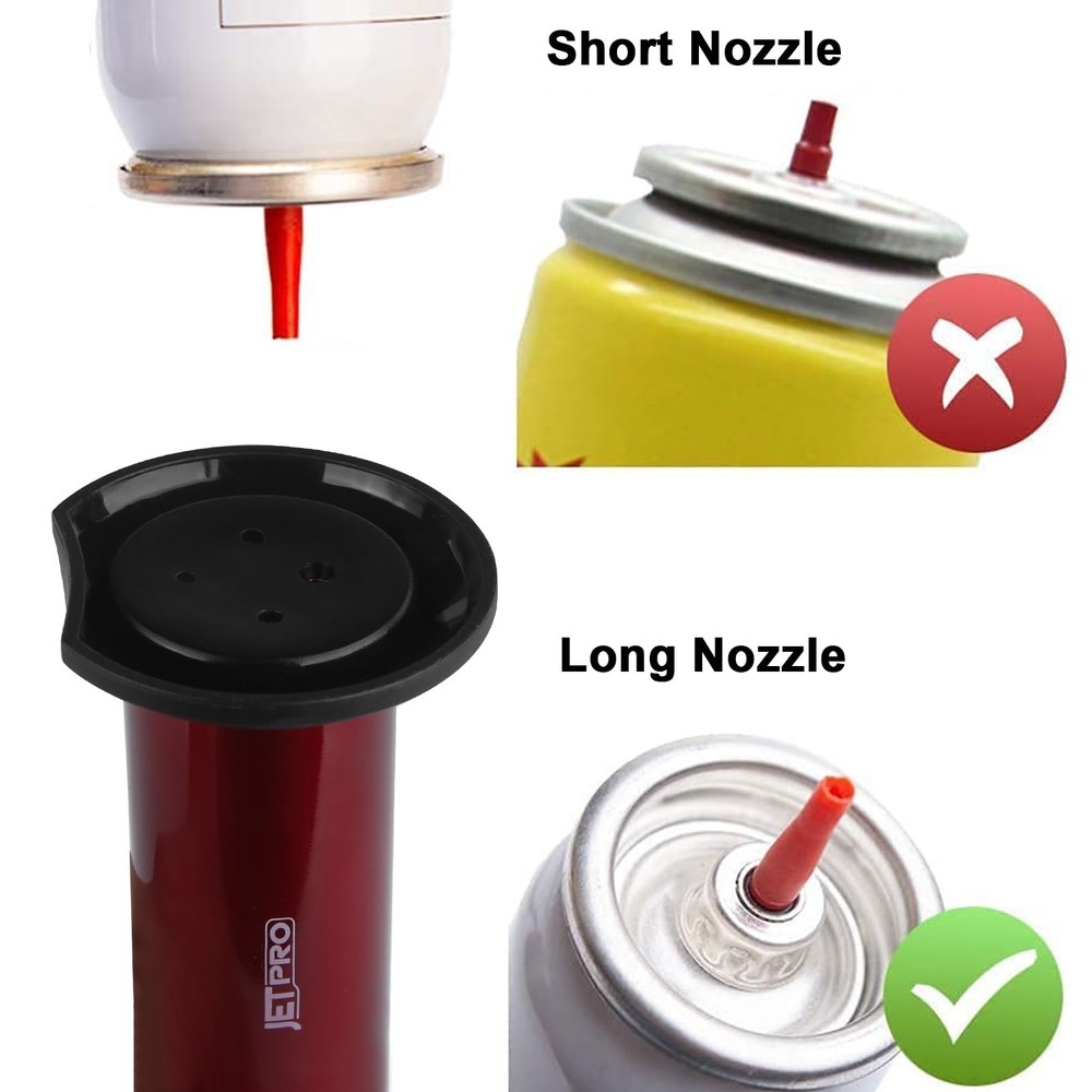 JETPRO Butane Torch Lighter One-hand Operation Kitchen Cooking for Red