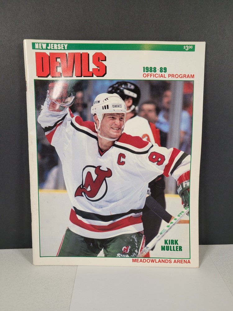 1988-89 New Jersey Devils Official Program Kirk Muller Vintage!