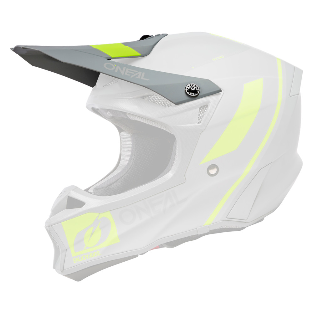 Oneal 10 Series Hyperlite Flow Replacement Helmet Visor Gray/Neon