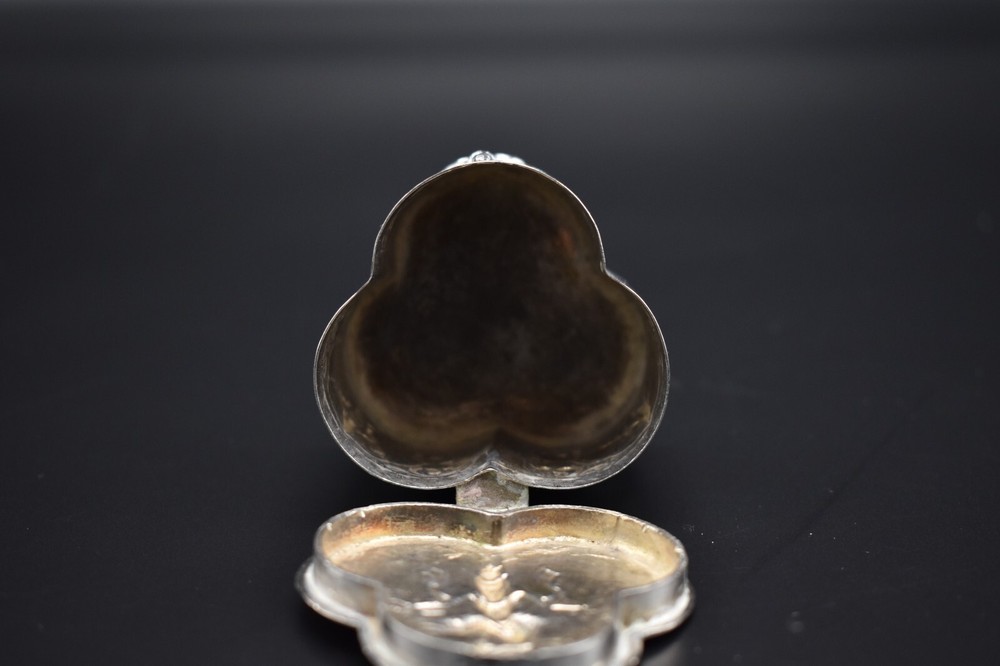 Antique 19th Century Solid Silver Burmese Snuff Box