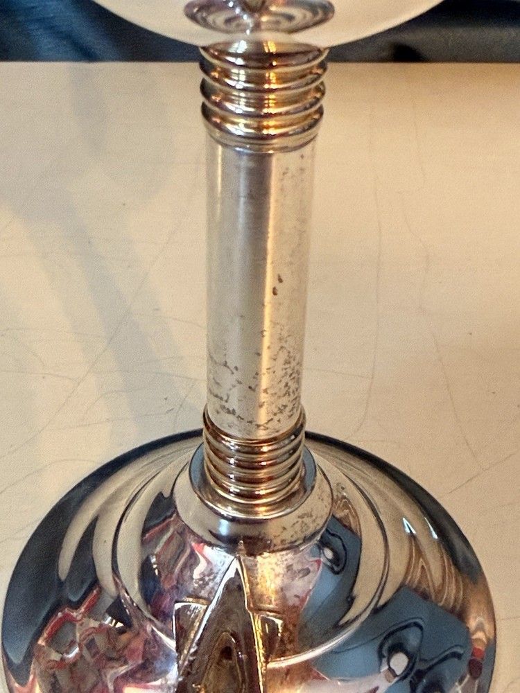 Silverplate Kiddush Cup and Saucer