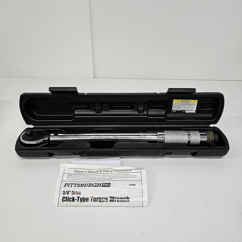 Pittsburg Click-Type Torque 3/8" 10-80 ft lb - 63880 w/ Case