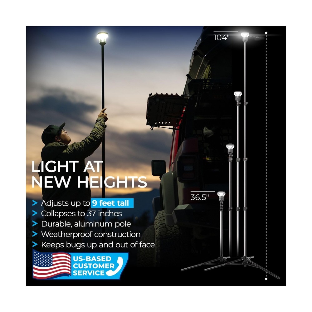 Devos Outdoor LightRanger 1200 - High-Performance LED Tripod Lantern with Adj...