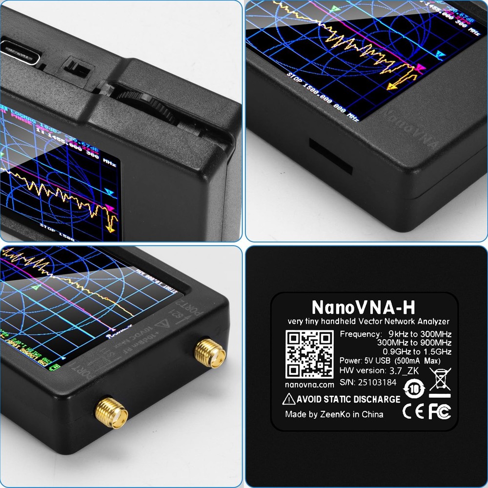 NanoVNA-H Vector Network Analyzer 1.5GHz V3.7
