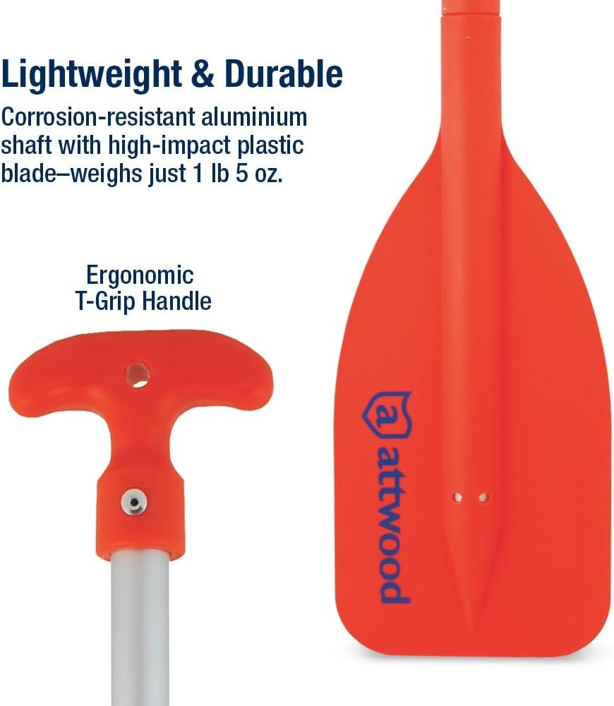 Emergency Telescoping Boat Paddle Orange