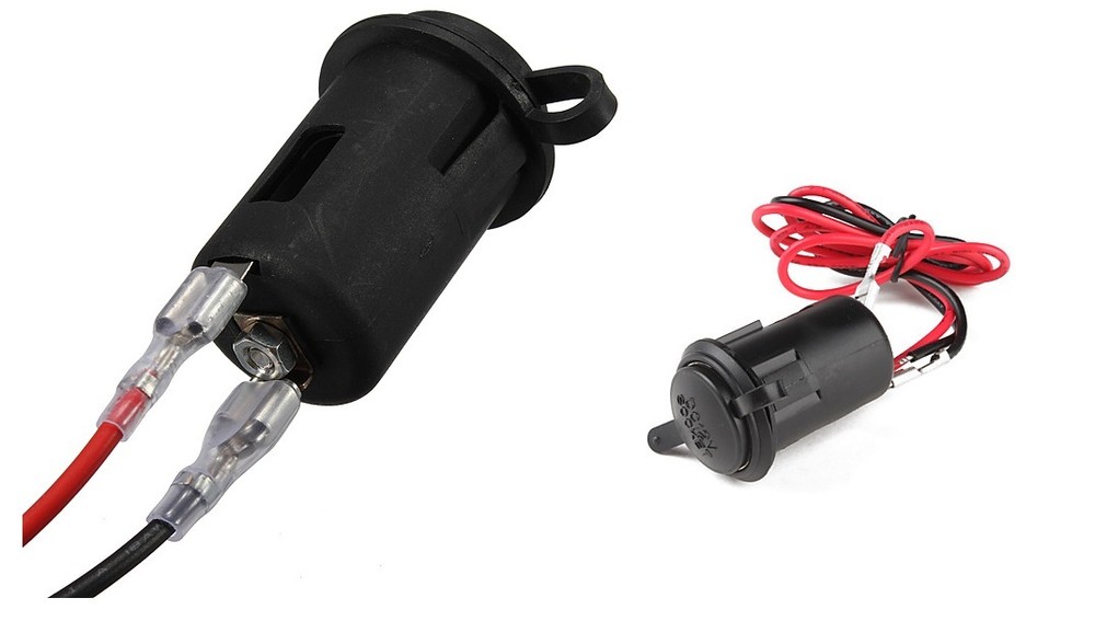 12V CARAVAN MOTORHOME CIGARETTE LIGHTER SOCKET CONNECTOR ADAPTOR + COVER & WIRE