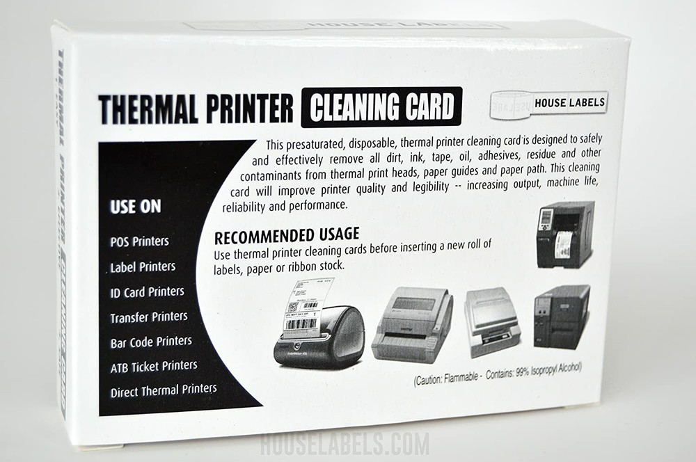 Zebra Dymo Rollo Printer Cleaner Card For Shipping Label Direct Thermal Printer