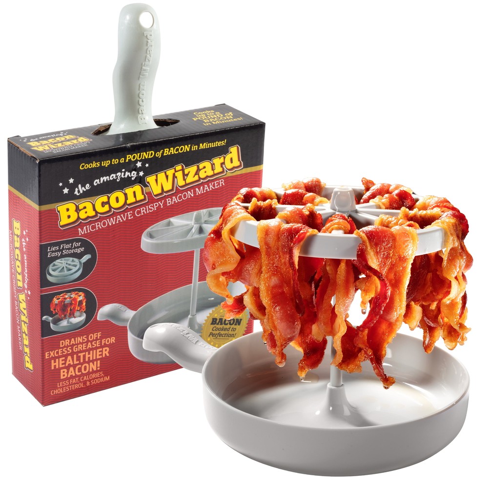 Bacon Wizard Microwave Crispy Bacon Maker - Crispier, Healthier