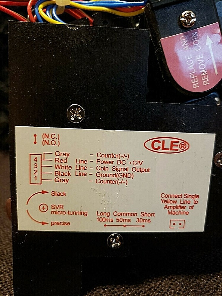 ELECTRONIC COIN ACCEPTOR, MOUNTING PLATE INCLUDED
