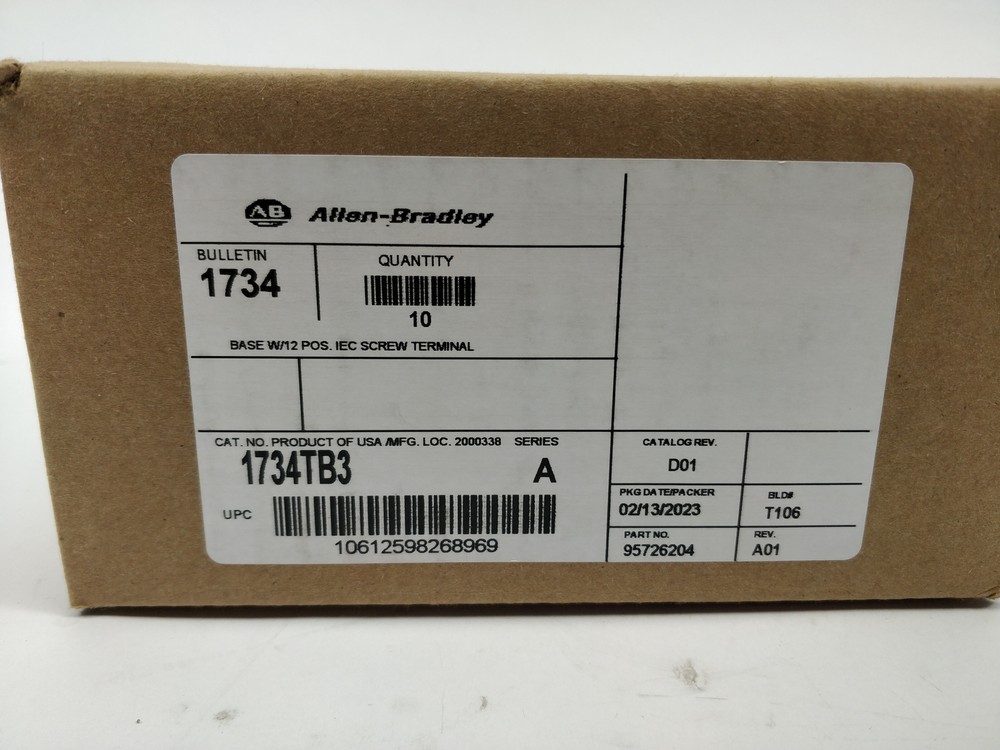 Ab 1734-Tb3 Terminal Base, Ser. A. 10 Pcs
