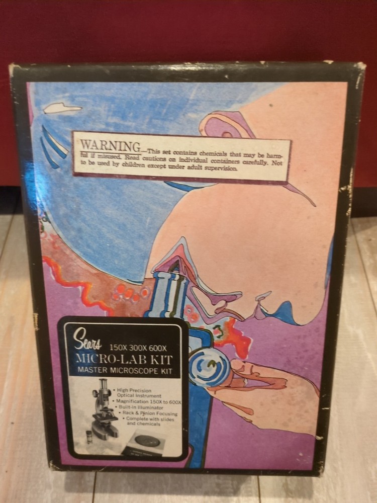 Vintage Sears Micro-Lab Master Microscope Kit #6371
