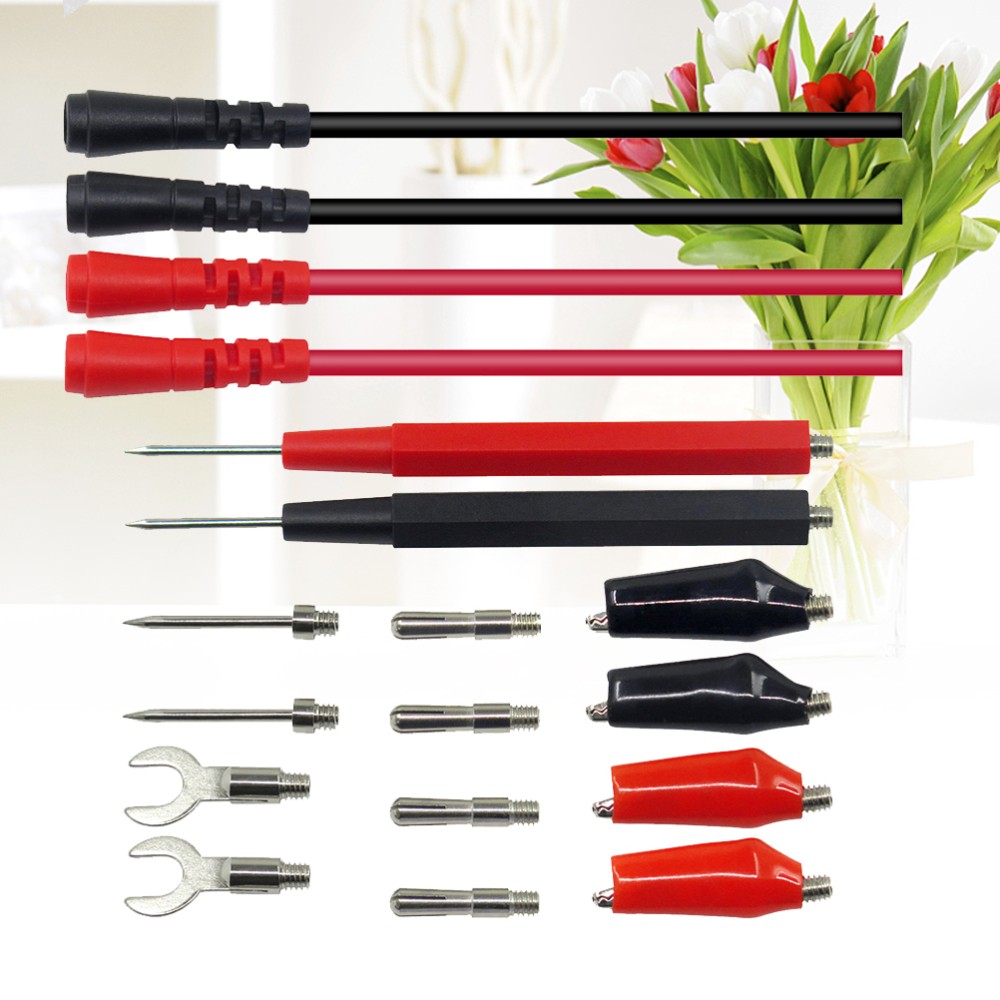 18Pcs/Set Multimeter Probe Silicone Test Lead Tool