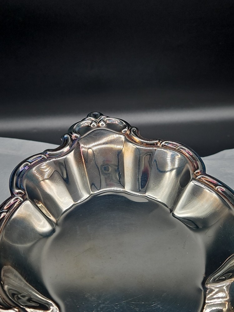 Vintage International Silver Silverplate Candy Nut Dish 9"