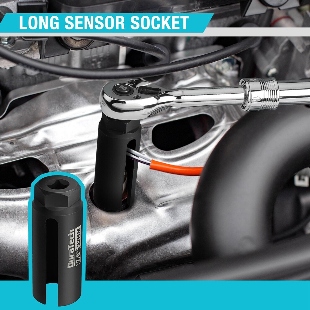 DURATECH 5PCS O2 Oxygen Sensor Socket Thread Chaser Oxygen Sensor Wrench Remover