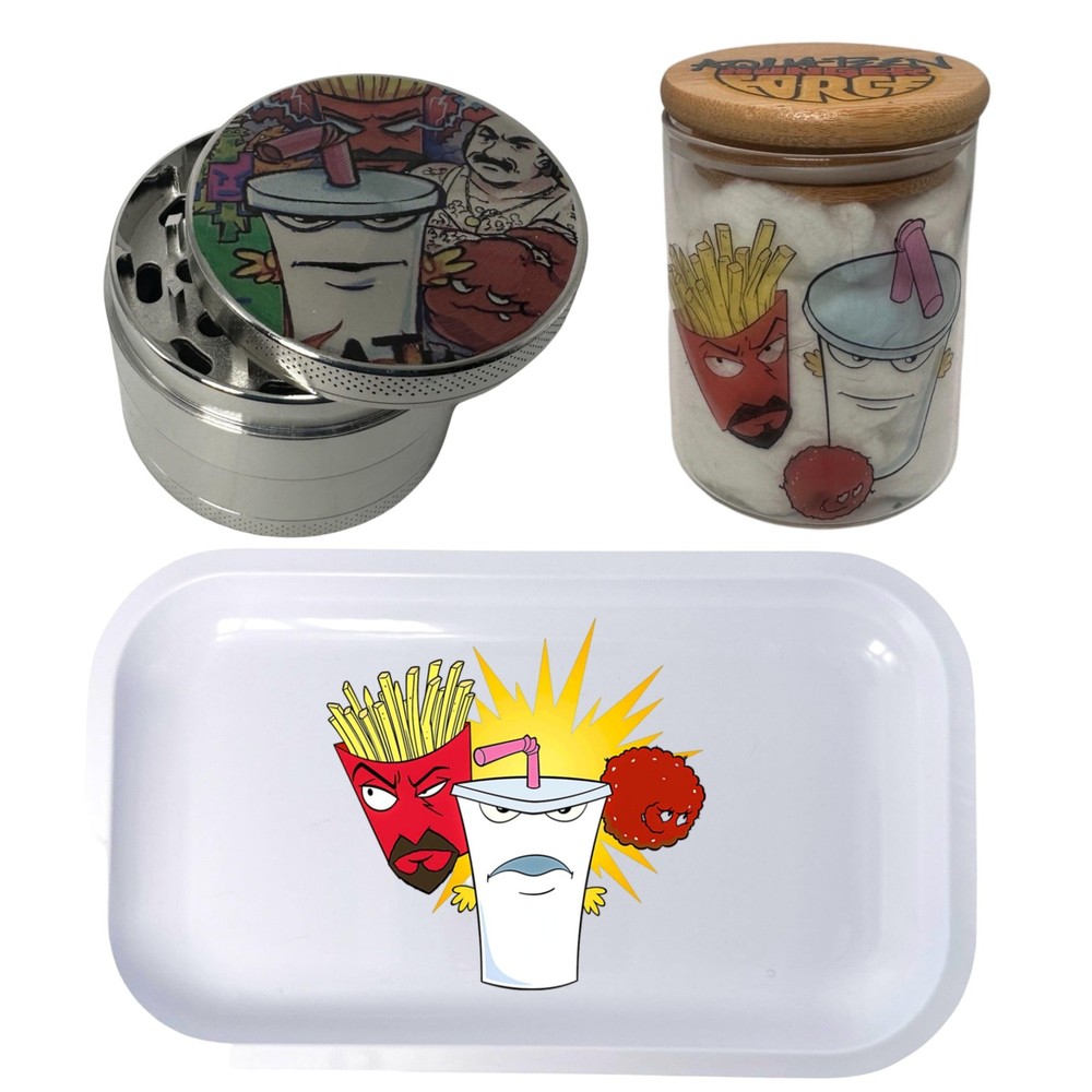 Aqua Team Hunger Force Grinder, Jar, Rolling Tray Set