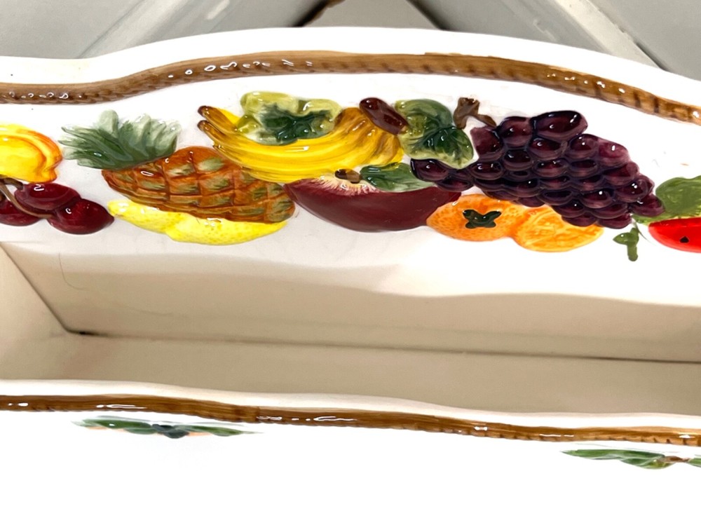 KK Fruit Paradise Mixed Fruit Ceramic Key & Mail Holder