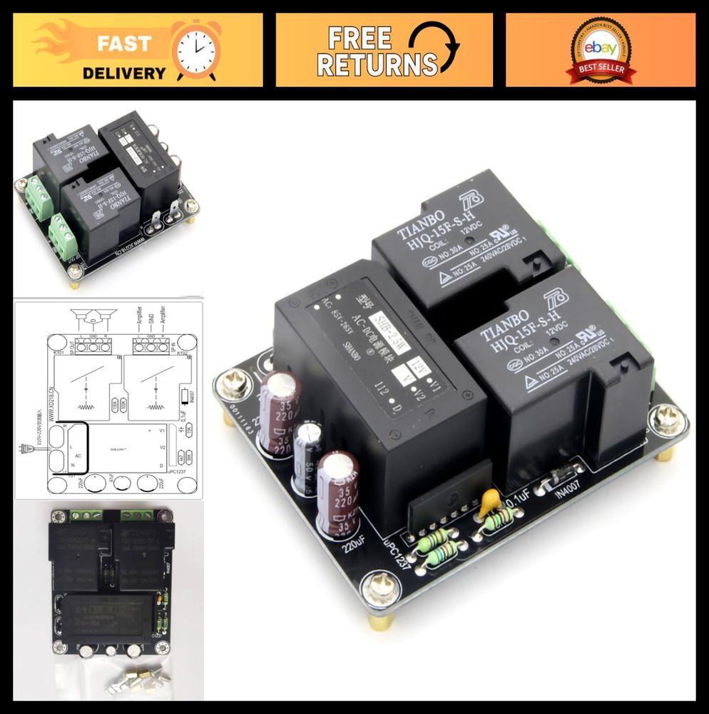 High Power Amplifier Speaker Protection Board - 30A Current Protection Module