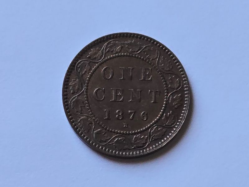 Canada 1876H One Cent About Uncirculated+ 10901