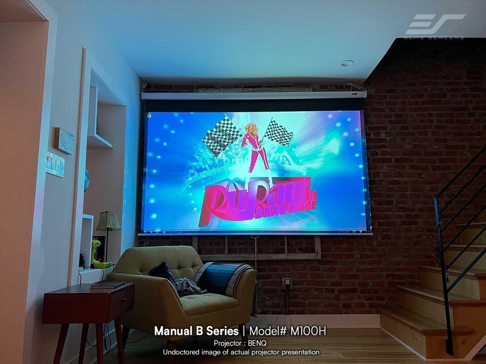 Elite Screens Manual B, 100-INCH Pull Down Projector Screen 100 INCH