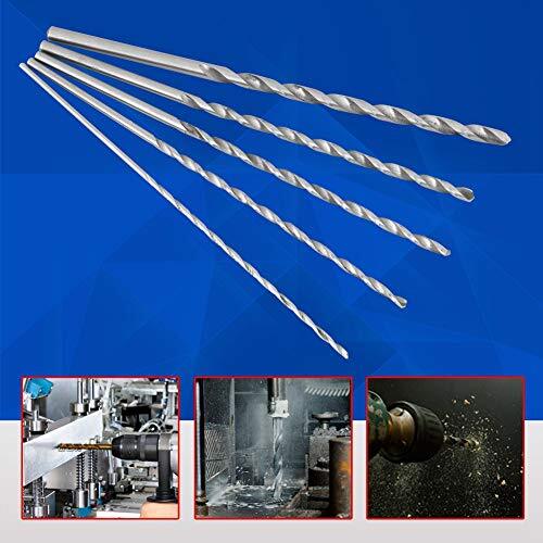 5 Different Sizes Extra Long High-Speed Steel Drill Bits Long Shank Drill Bit...