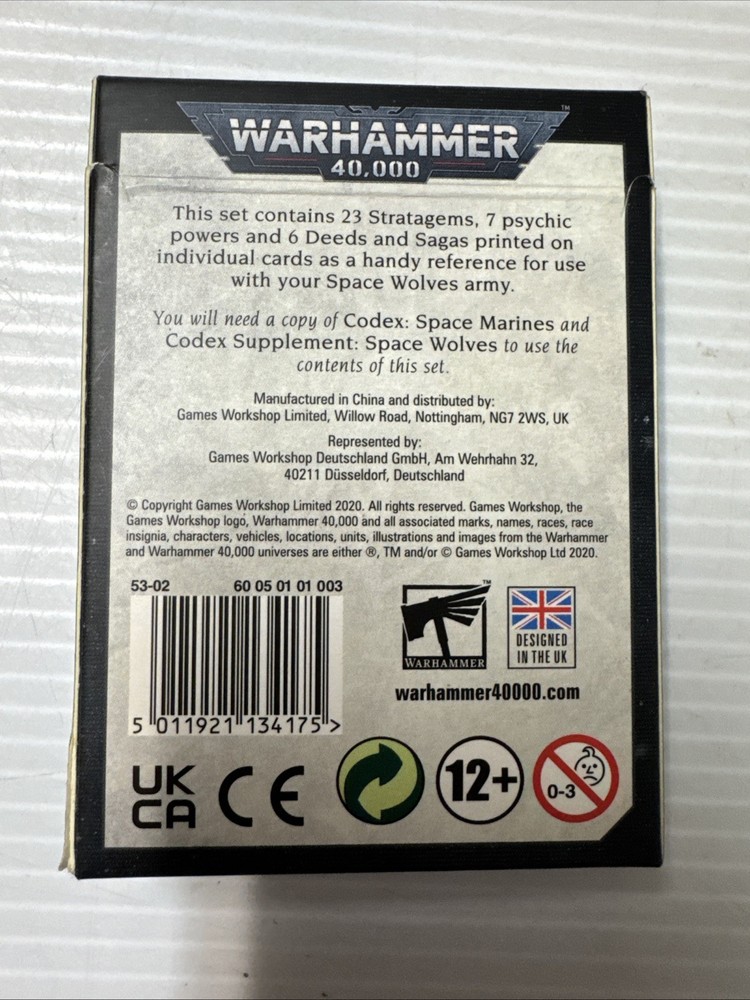 Warhammer 40K Space Wolves One Pack of DATACARDS 2020 (ENG) Pack