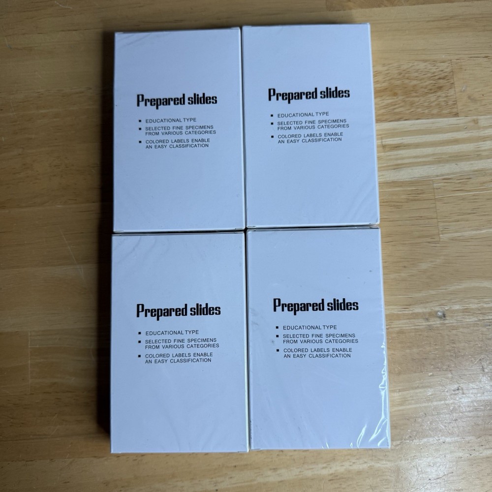 NEW (48) Lot Educational Type Prepared Microscope Slides - Plastic - DIY-Science