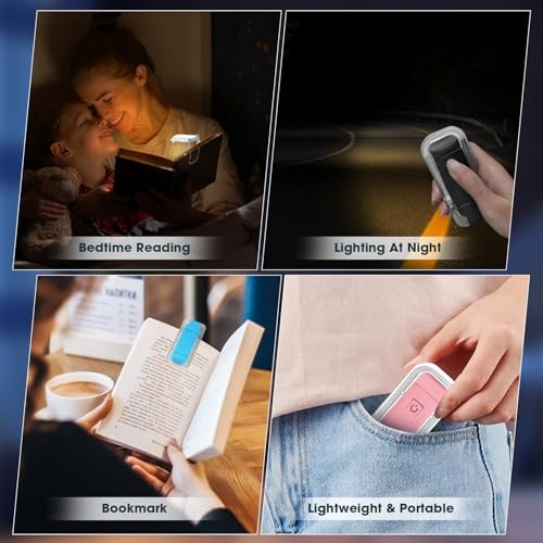 12 Pack Reading Light,Rechargeable Book Light for Reading in Multicolor