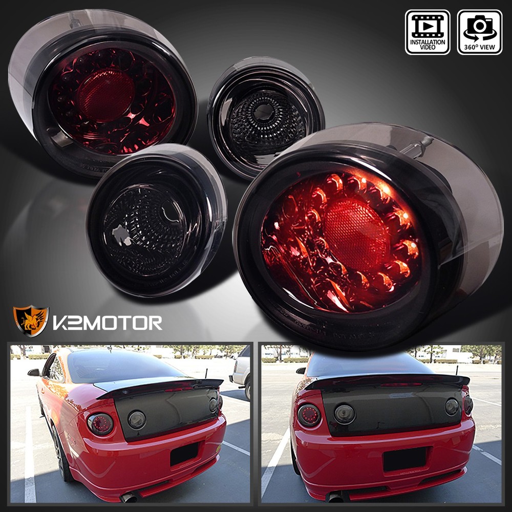 Smoke Fits 2005-2010 Chevy Cobalt 2Dr Coupe LED Tail Lights Lamps Left+Right 4PC