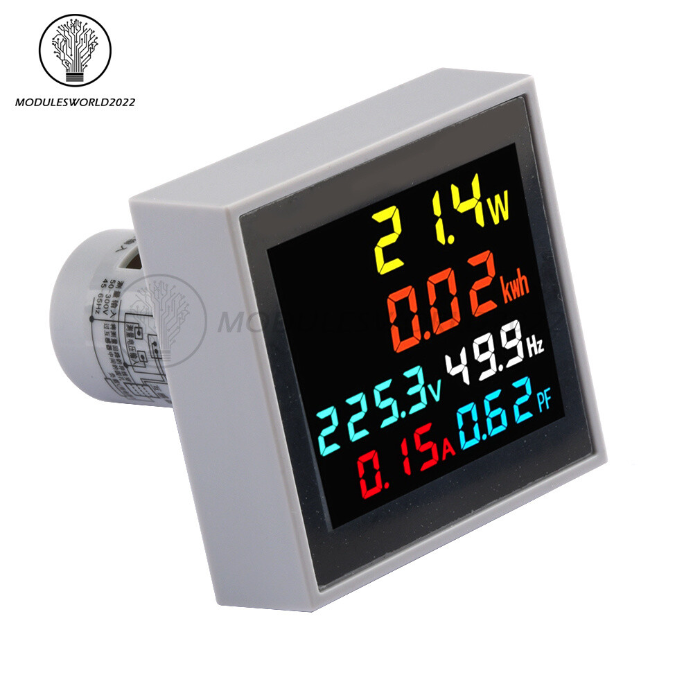 AC50V-300V 100A LCD Digital Multi-function Voltage Current Power Frequency Meter