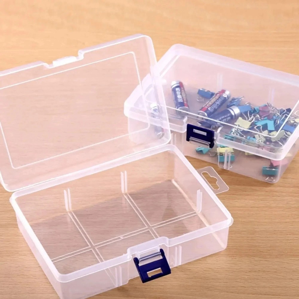 Plastic Transparent Storage Box Small Items Packing Case Organizer
