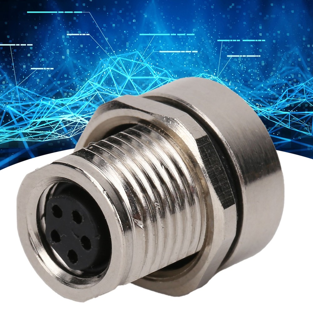 M8FS5 Panel Mounted Socket M8 IP67 Connector 5pin Plug Adapter Connector❀