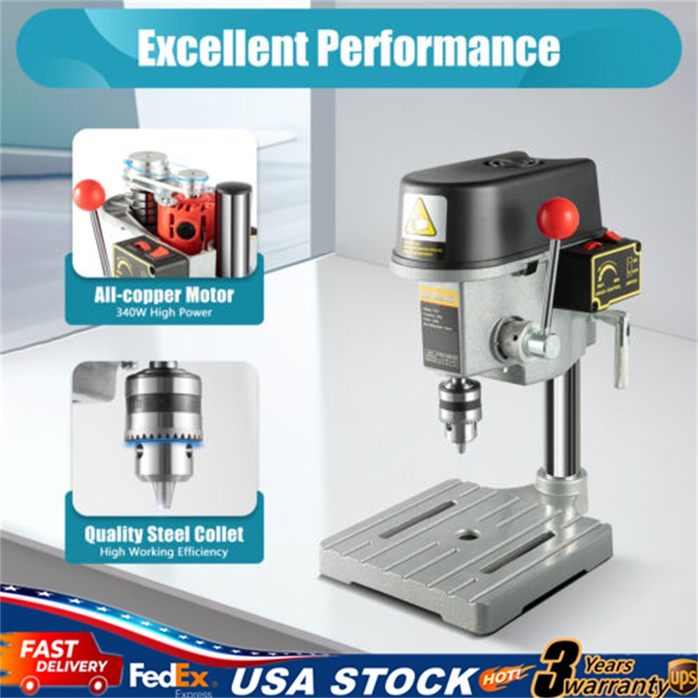 Electric Worktable Corded Portable Mini Drill Press Bench Drilling Machine