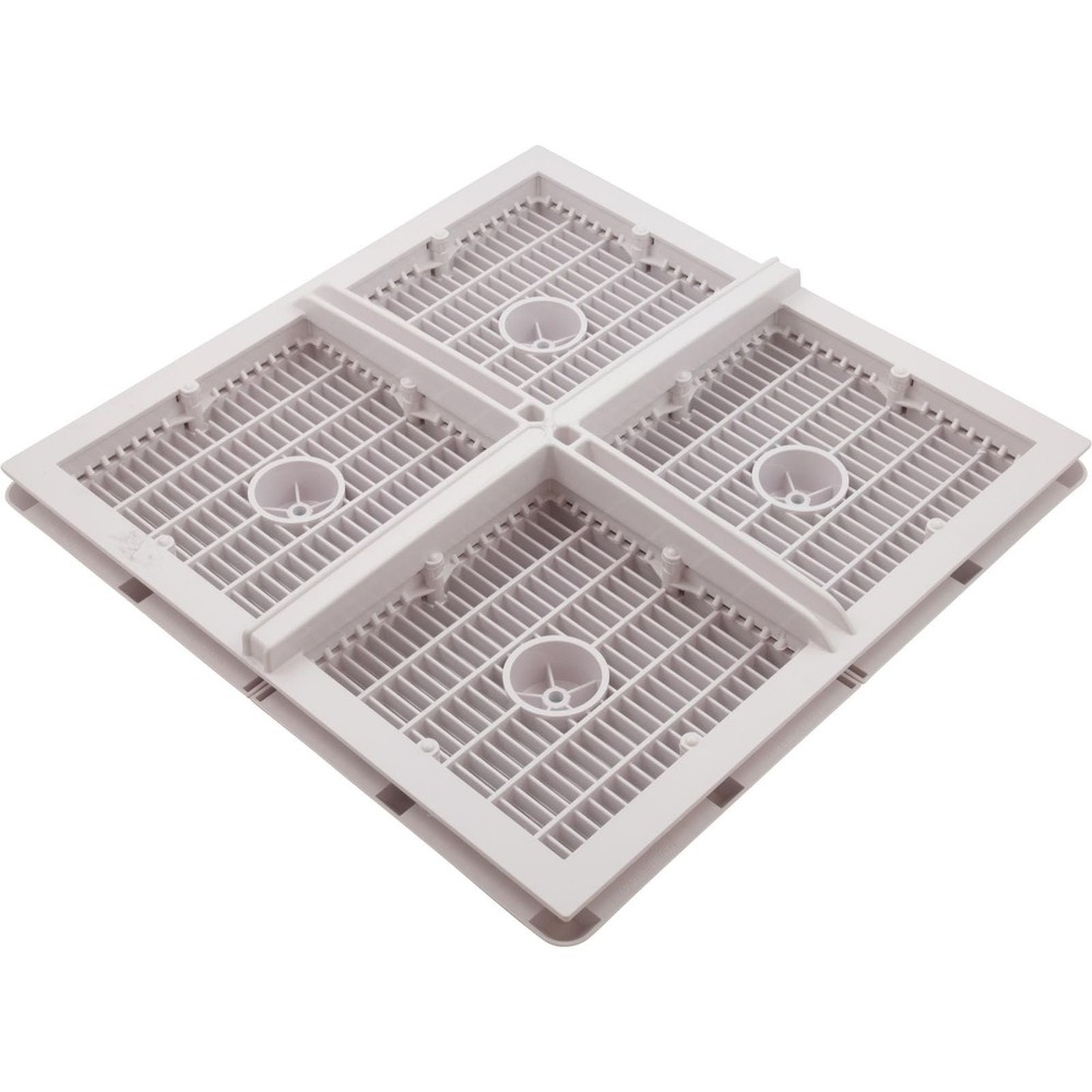 Aquastar Wave Drain With Frame And Grate - White