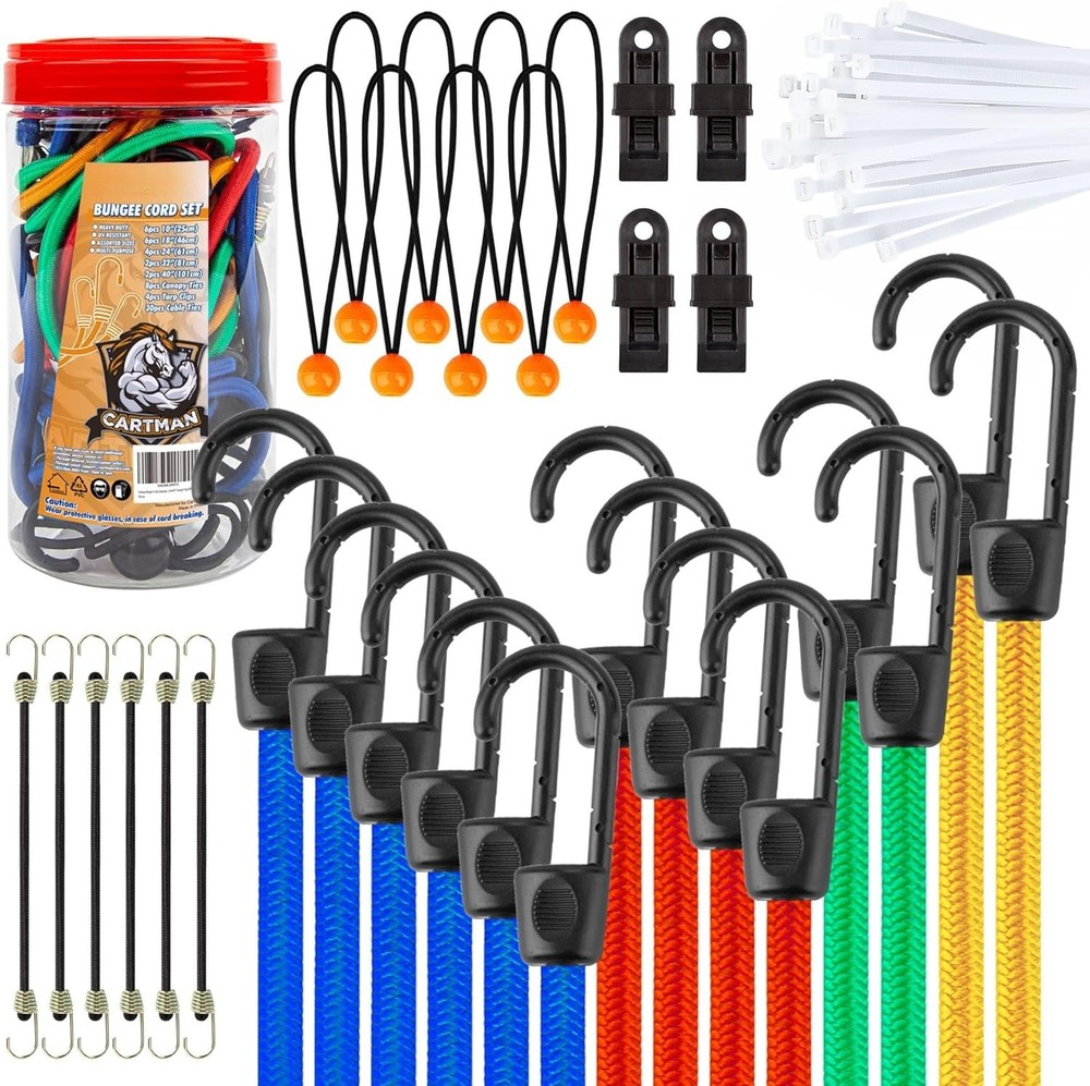 32-Piece Resistance Band Set with Hooks