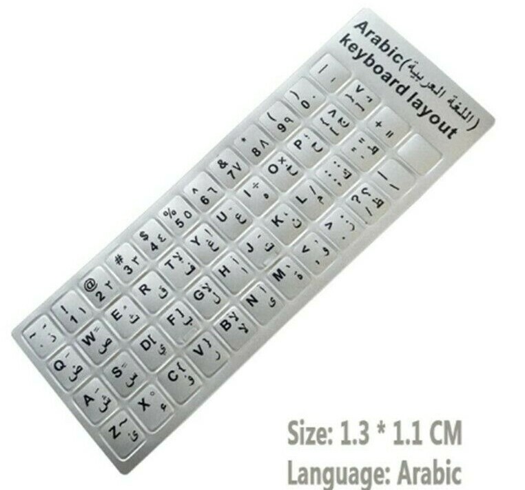 ✅PC Alphabet Letters Keyboard Stickers For computer Laptop SILVER